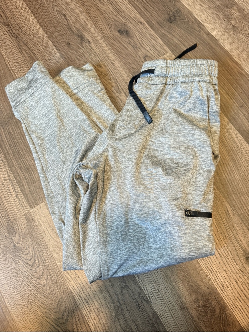 Kids' Heather Gray Jogger Sweatpants with Zip Pocket